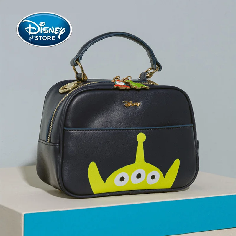 Disney Alien Square Bag Cartoon Toy Story 3 Shoulder Messenger Bag PU Leather Handbag Outdoor Travel Large Capacity Storage Bags