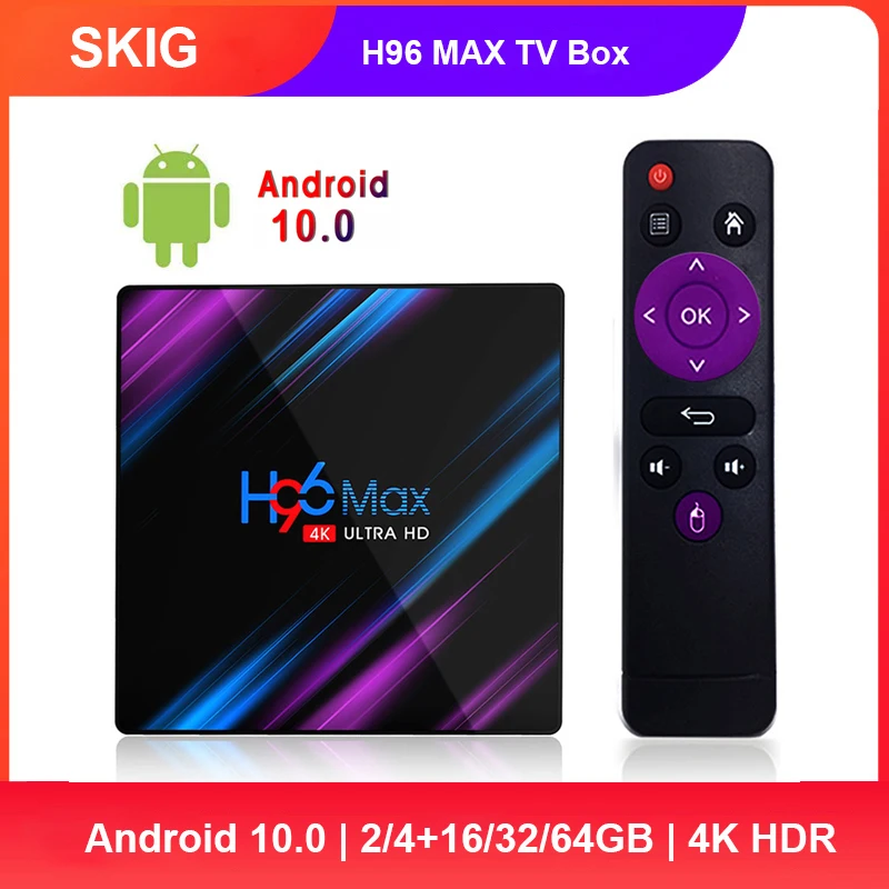 

Приставка Смарт-ТВ H96MAX, Android 2022, 4 ядра, 4 + 64/32 ГБ, 4K