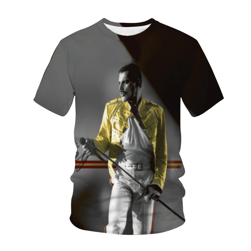 Футболка Freddie Mercury Queen Band для мужчин и женщин модная рубашка с 3D принтом в стиле