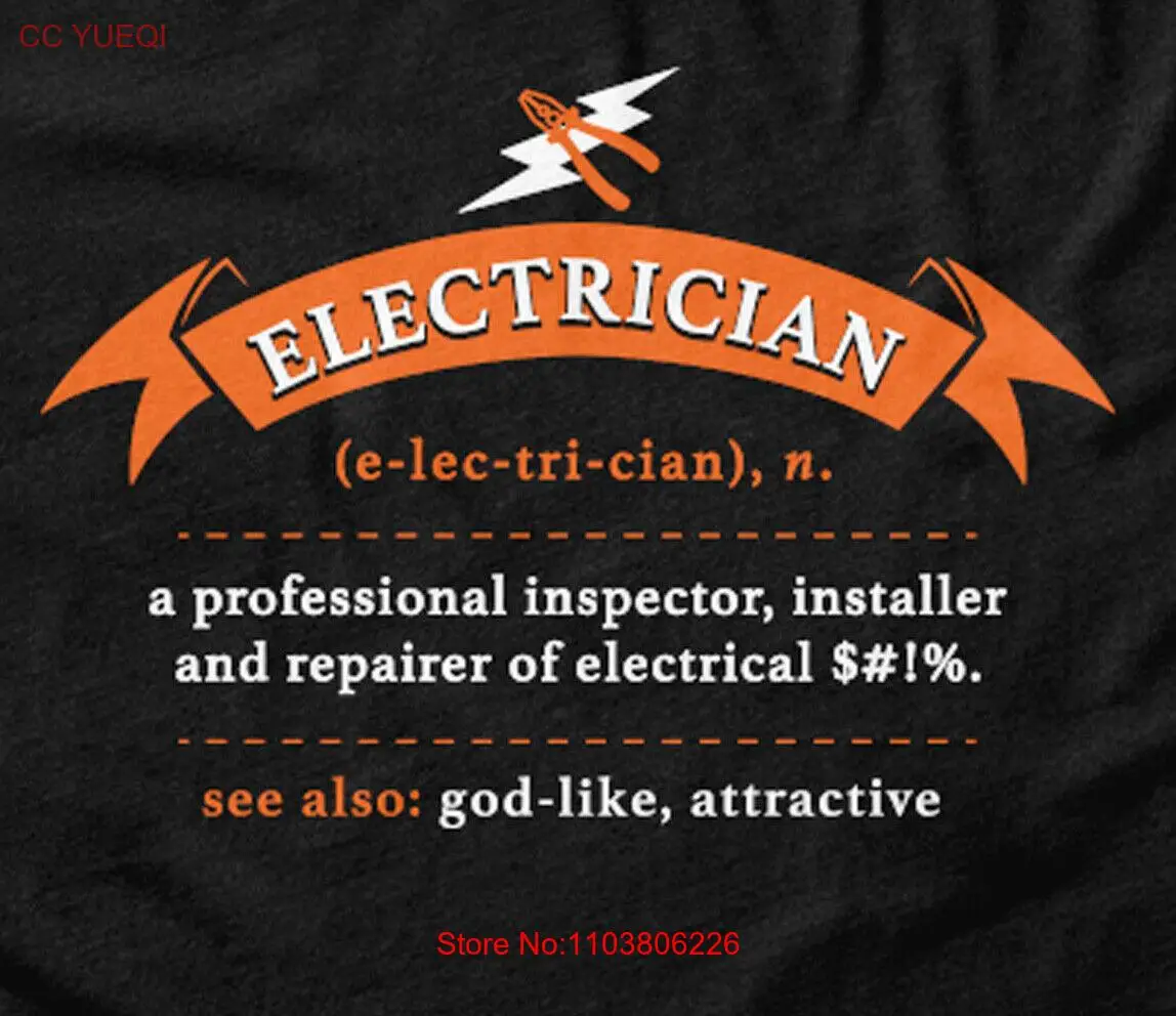 Забавная футболка с изображением электрика