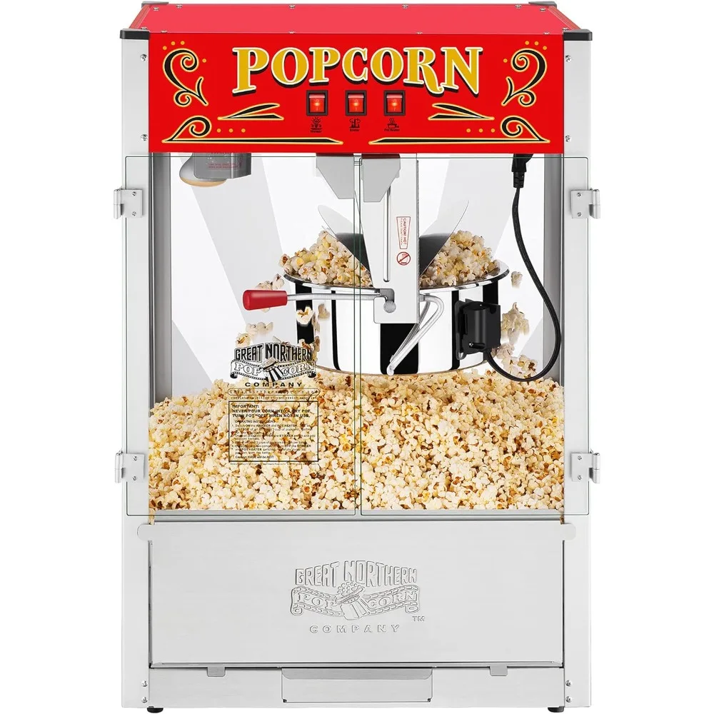 

Great Northern Popcorn 6222 GNP 16 Oz. Top 4-in-1 MultiGrill Plus, 16 Ounce, Silver/red