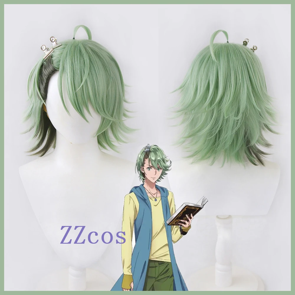 

Philip Cosplay Wig Anime Fuuto PI Cosplay Costume Futo Detective Philip Green Short Hair Halloween Role Play Wig Free Wig Cap