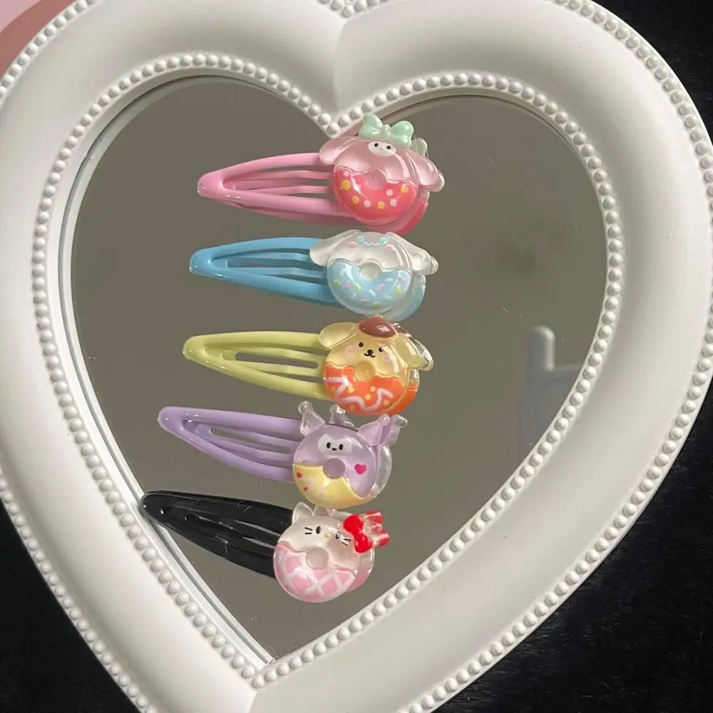 

2 шт. милые клипсы Hellokittys Cinnamoroll My Melody Kuromi помпон пурин Санрио аксессуары Мультяшные милые клипсы Bb выдача карты шпилька для волос