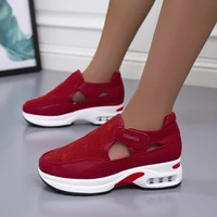 spring summer and autumn new women are air sneakers simple fashion velcro head net shoes