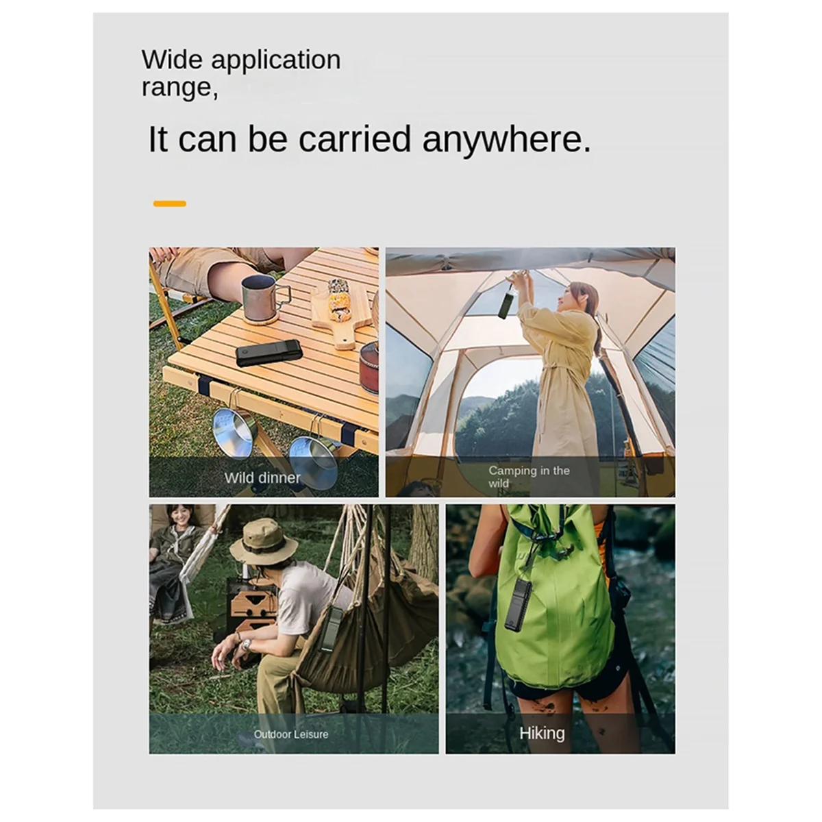 Портативный ручной Отпугиватель комаров черный с литиевым аккумулятором и