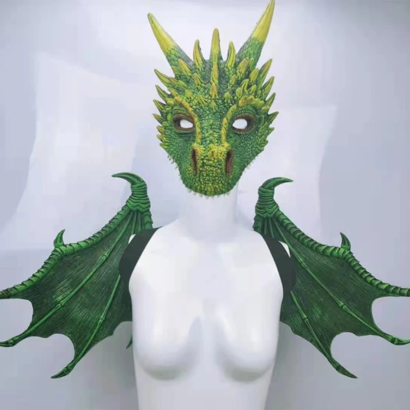 

Детская маска с драконьим крылом и хвостом, костюм на Хэллоуин, маска с хвостом динозавра, набор для детей, Прямая поставка