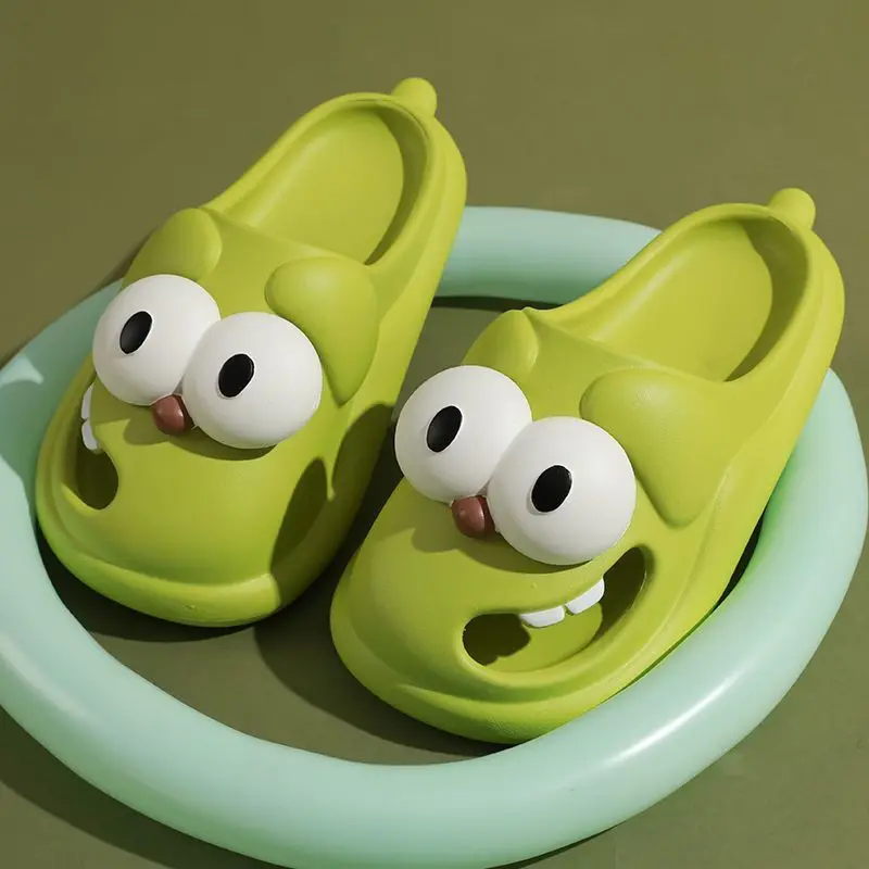 2023 New Summer Slippers Women's Cute Doggy House Flip Flops Non-slip Bathroom Slides Couple Home Slippers Comfortable Sandals