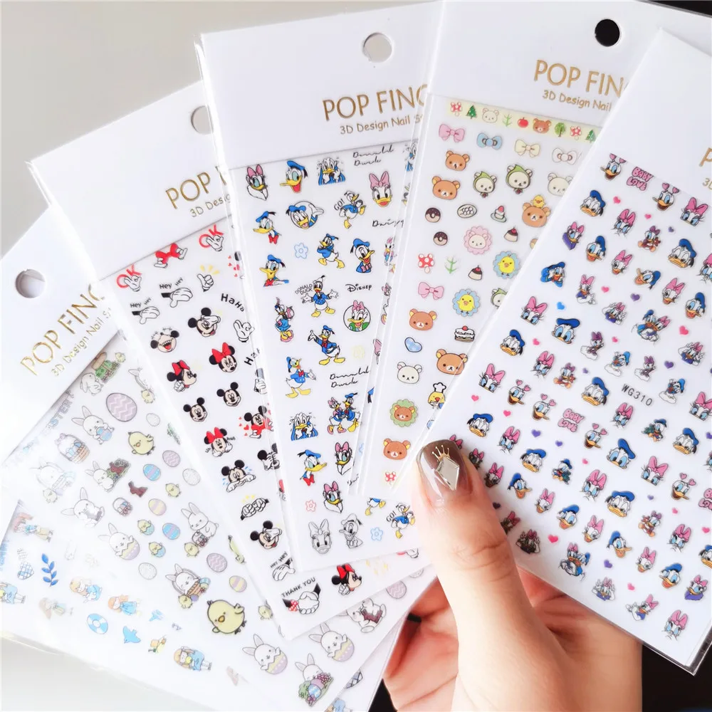 1PCS Anime 3D Sticker Nail Art Slider Donald Duck Little Police Girls Nail Art Sticker DIY Everything about Nail Art