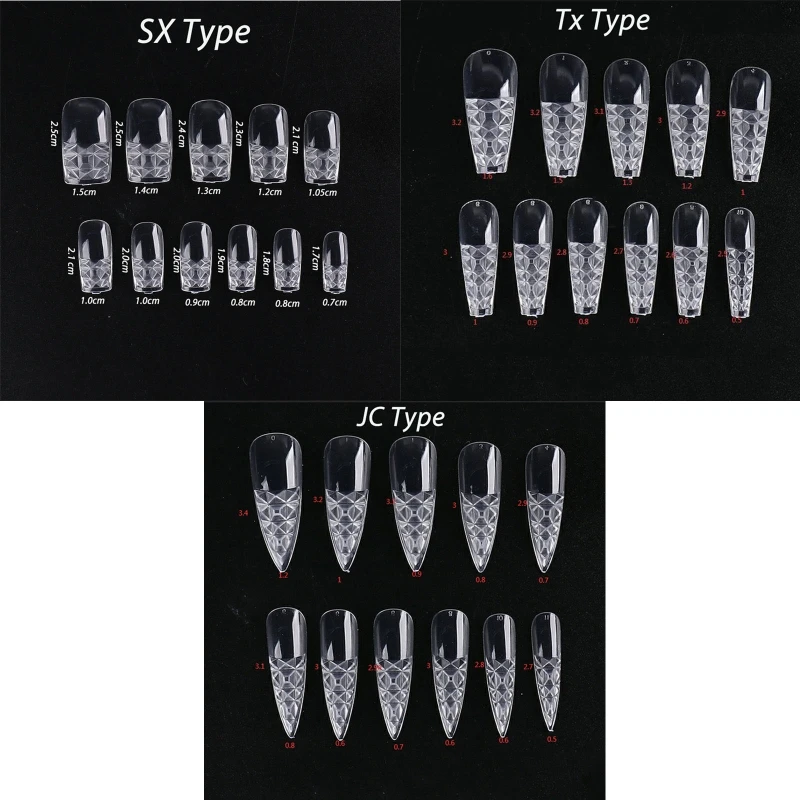 

Square False Nail Tips 11 Size Sharp French False Nail for Acrylic Nails Art