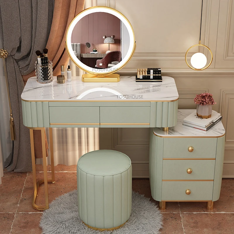 

Nordic Solid Wood Makeup Vanity For Home Furniture Slate Dressing Tables Household Bedroom Coiffeuse De Chambre Household Items