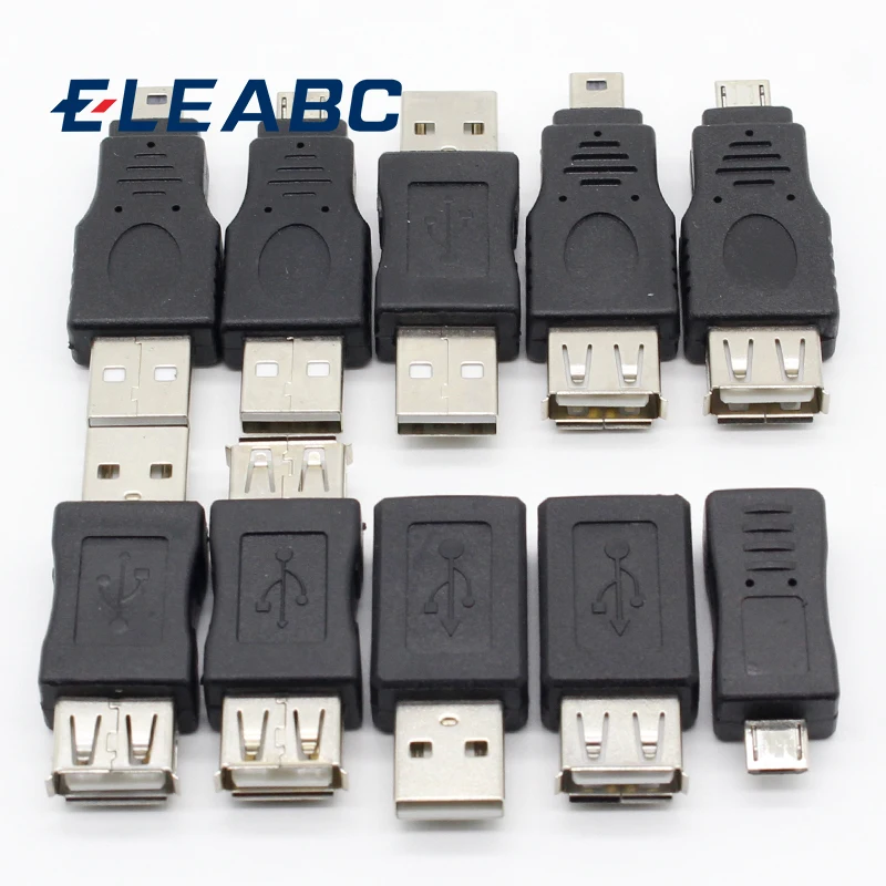 

10Pcs OTG 5pin F/M Mini Changer Adapter Converter USB Male to Female Micro USB Adapter USB Gadgets