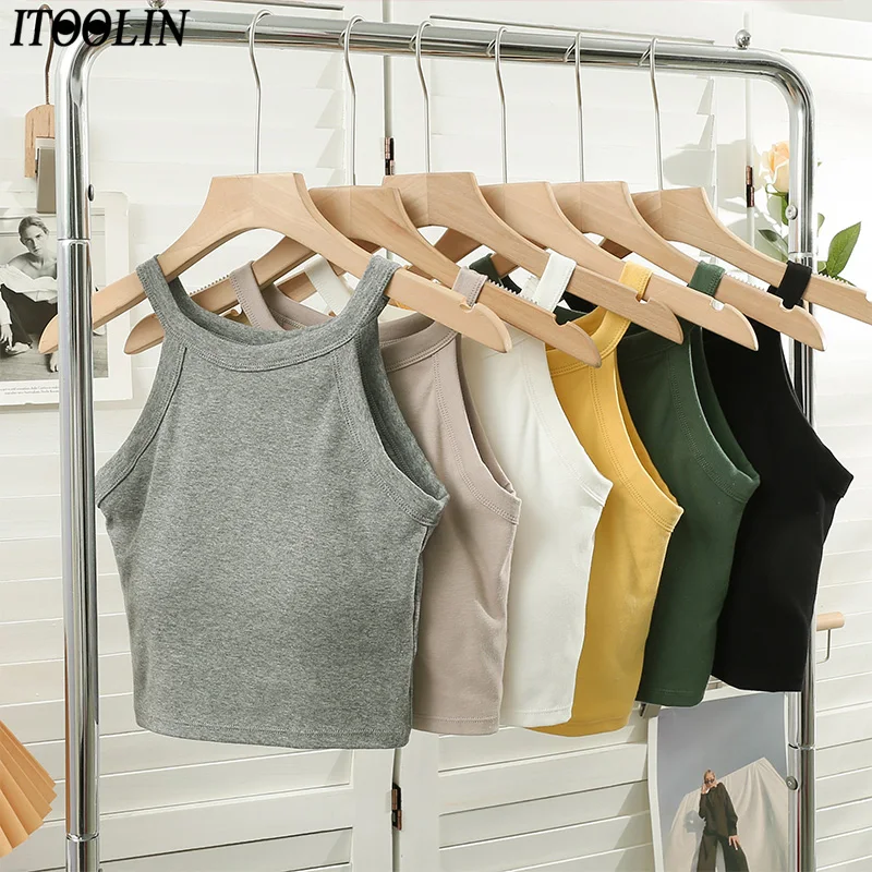 Жіноча повсякденна трикотажна бавовняна безрукавка з відкритими рукавами та