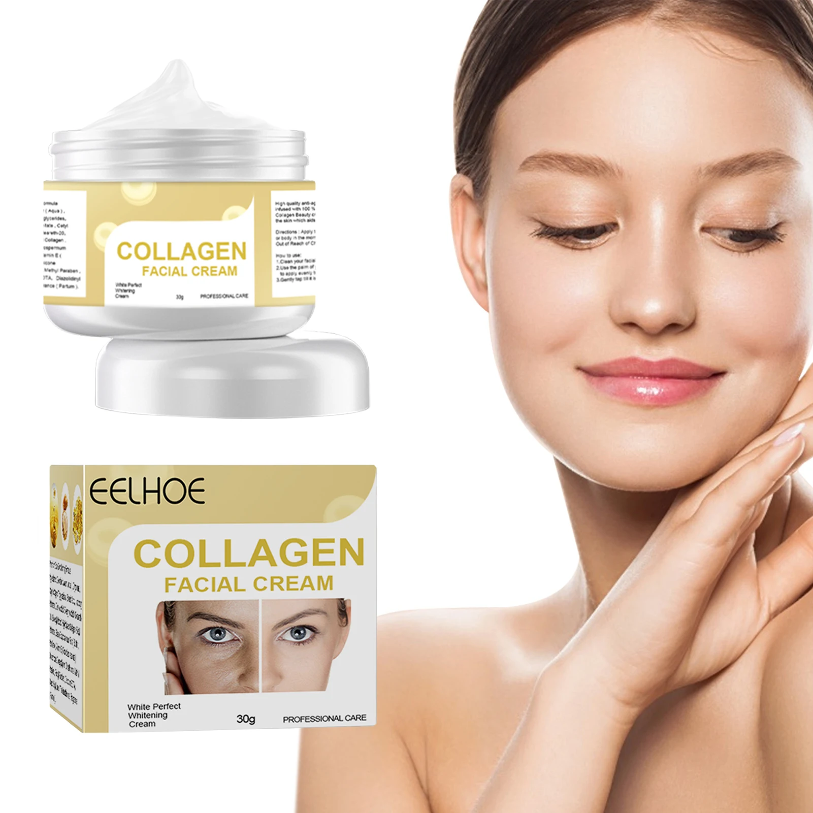 

New Collagen Face Cream Repairing Moisturizing Nourishing Cream Reduce Wrinkles Brightening Skin Facial Cream Face Skin Care 30g