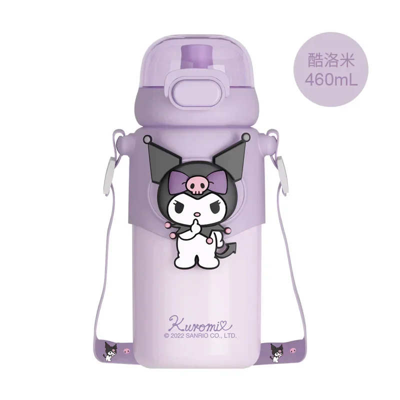 Фото Оригинальная изолированная чашка SANRIO Doraemon для детей-студентов, с соломинкой и большой емкостью, портативная прямая чашка с плечевым ремнем №3