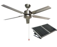 outdoor solar ceiling fan 52 brushless motor 40w solar panel for porches patios gazebos breezeways pergola shelter sunroom