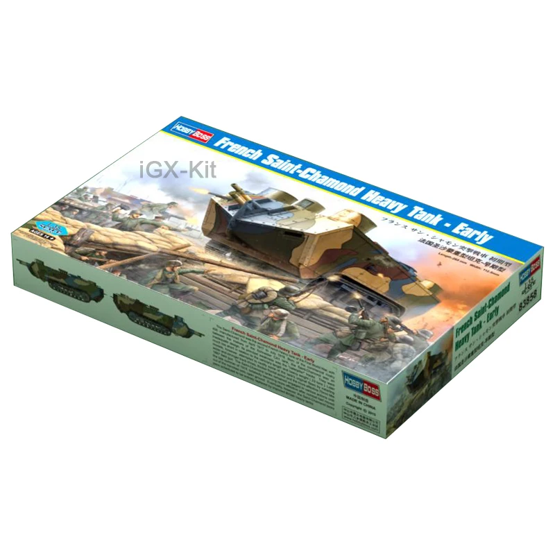 Hobbyboss 83858 масштаб 1/35 французский тяжелый танк Saint Chamond ранний автомобиль хобби