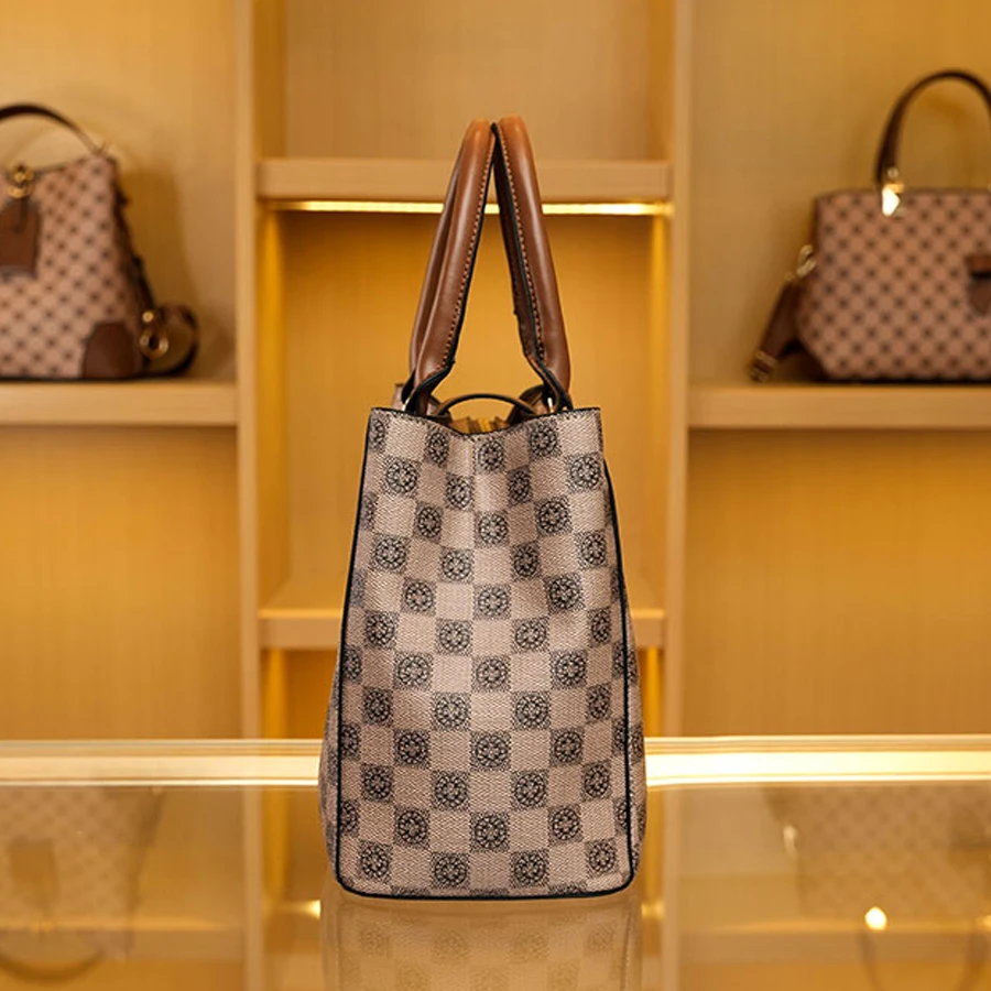 Вместительная сумка с принтом для женщин через плечо комплект из 3 предметов