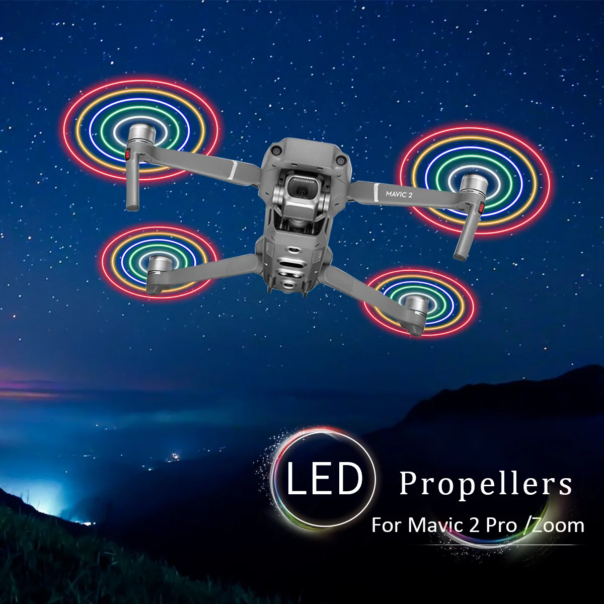 

Net Red LED Light-Emitting Blade for DJI Mavic 2 Accessories Flash Ring Propeller Blade Accessories