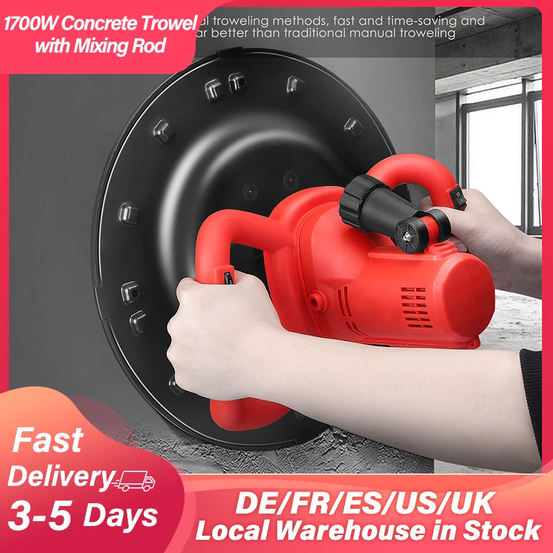 Электрическая Затирочная машина для бетона, цементного раствора, 220 В переменного тока, 1700 Вт, шлифовальная машина, 80-600 об/мин, автоматический миксер