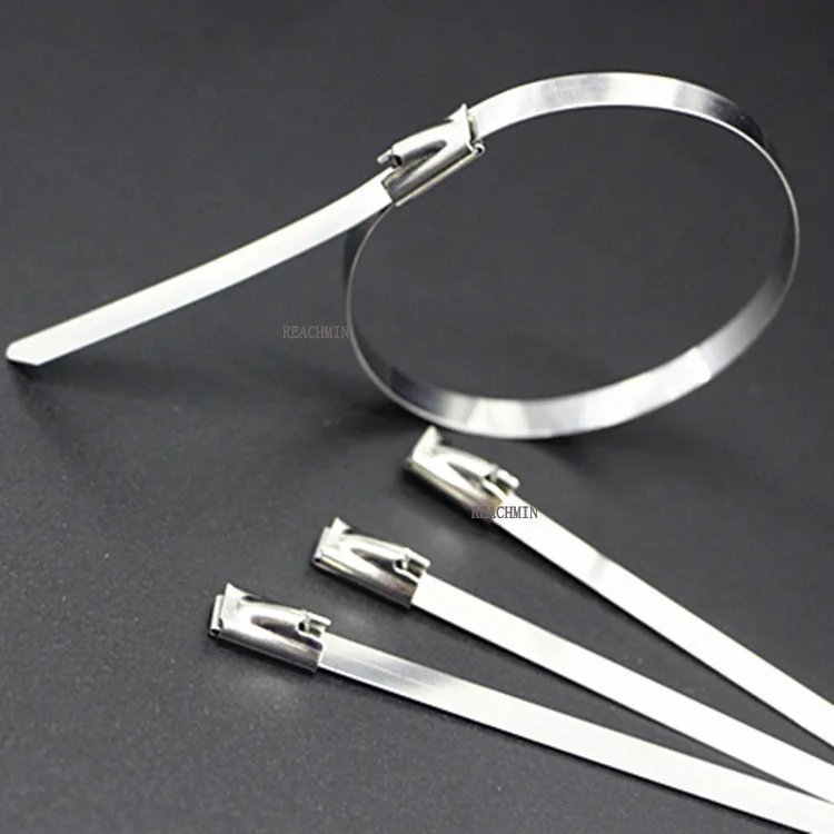 

100PCS/LOT W4.6mm*400MM 304 STAINLESS STEEL ZIP CABLE TIES LOCKING TIE WRAP