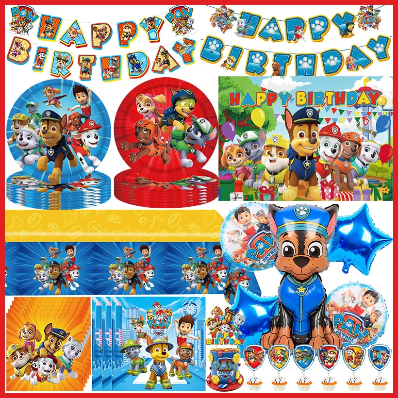 Набор аксессуаров Щенячий патруль бумажная посуда тарелки для чашек скатерть