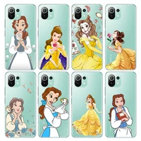 belle princess transparent silicone cover for xiaomi mi 12 11 11t 11i 10i 10t 10 9 9t 9 se lite pro ultra phone case