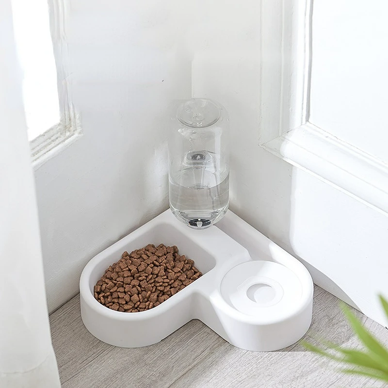 

Corner Dog Bowl Pet Automatic Feeder Dog Cat Drinking Bowl For Dog Water Drinking Cat Feeding Large Capacity Dispenser Pet