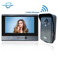 2.4GHz Wireless Video Doorbell Intercom System with Camera 7 Inch Display Screen Home Door Phone Secure Interphone for Villa