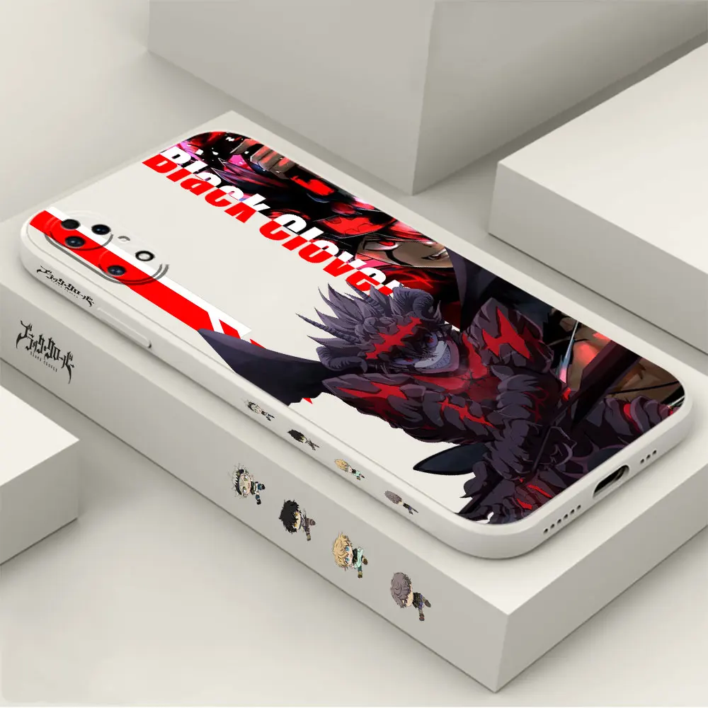 Anime Black Clover Phone Case For Huawei P60 P50 P40 P30 P20 Mate 50 40 30 20 20X 10 Colour Liquid Silicone Cover Funda Cqoue