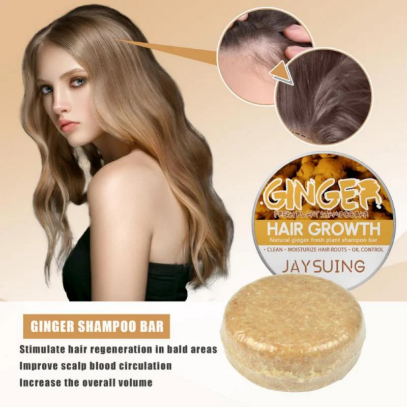 

Ginger Shampoo Soap Organic Handmade Cold Processed Soap Anti-Itching Cleansing Oil Control Bar Promotes Hair Growth Hair Care