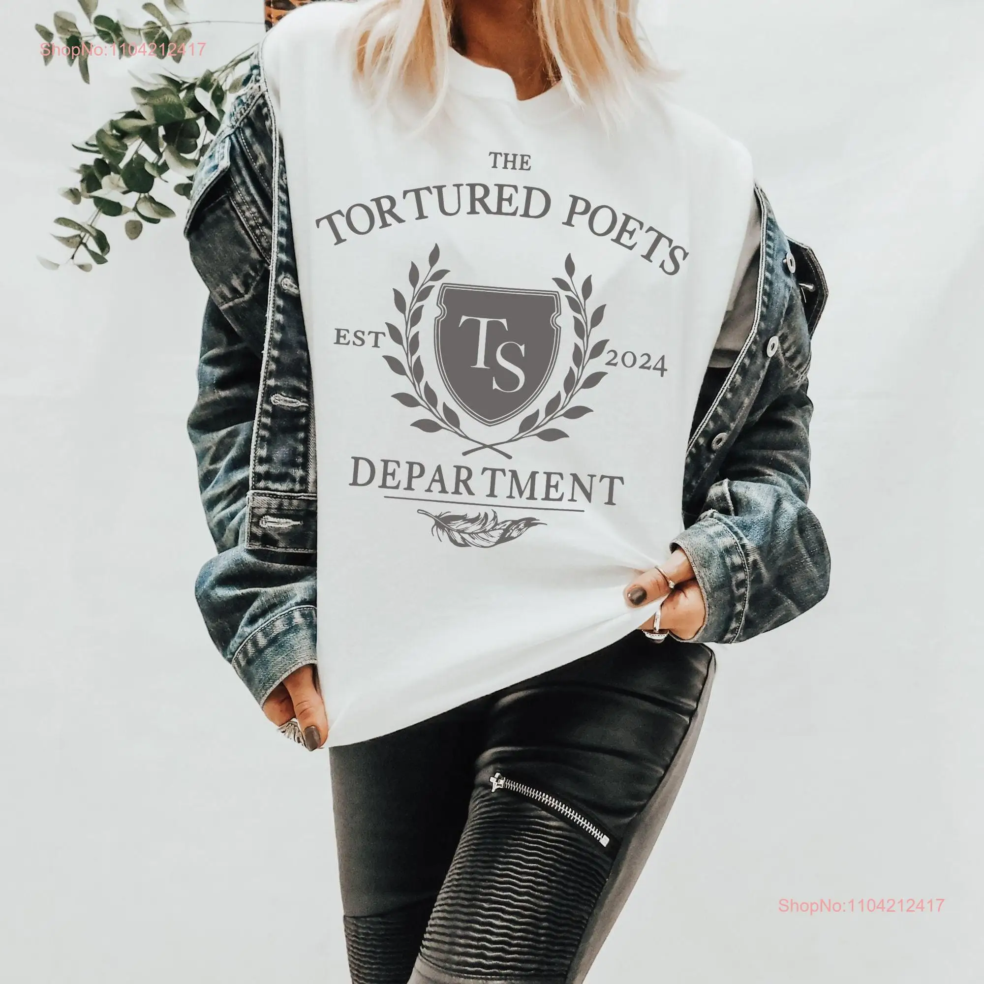 Poet's Department Song T Shirt Lyrics Tortured Poet S Album Cover Band for Her long or short sleeves