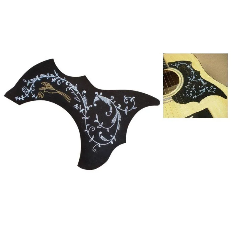 

Acoustic Guitar Pickguard R54mm Black Color Vine Pattern for 36" 37" 38" 39" Guitarra Small Size Pick Guard