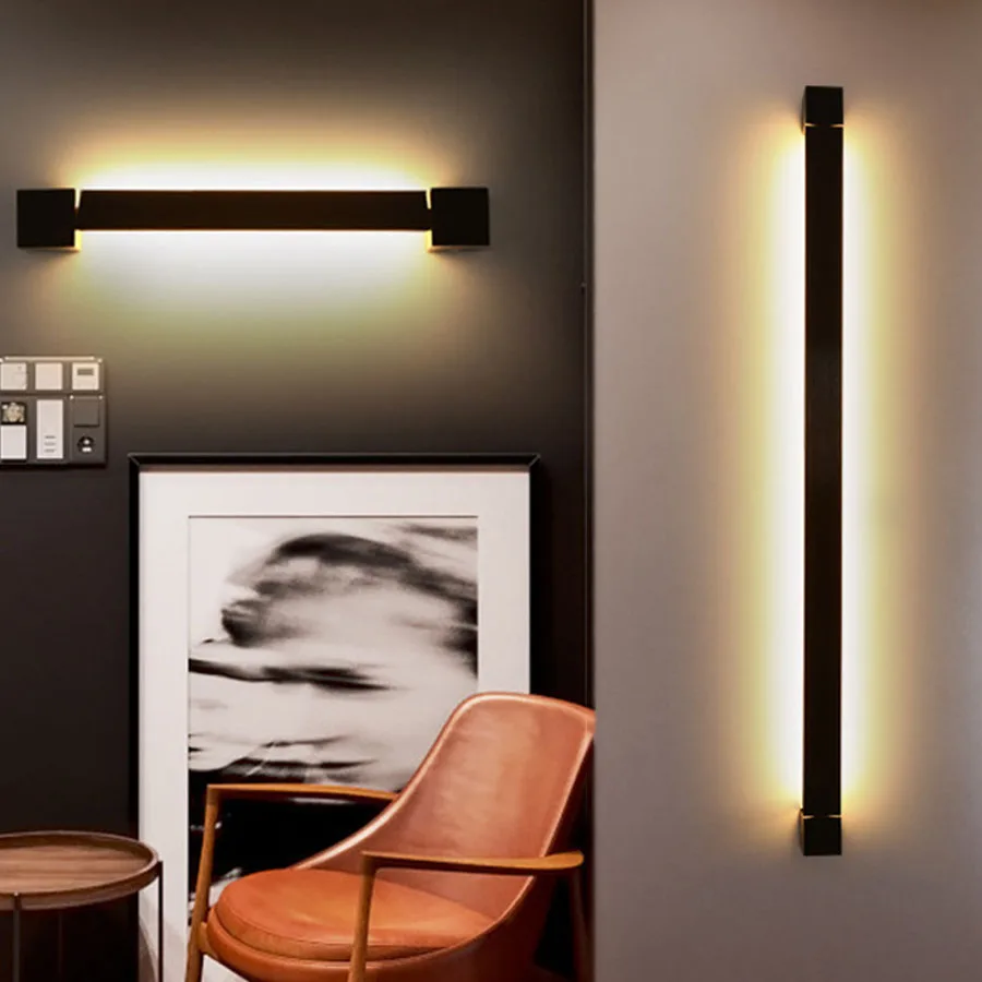 

Минималистичная креативная длинная настенная лампа с углом поворота 350 °, прикроватная лампа, настенная лампа, настенное бра для гостиной, дивана, телевизора