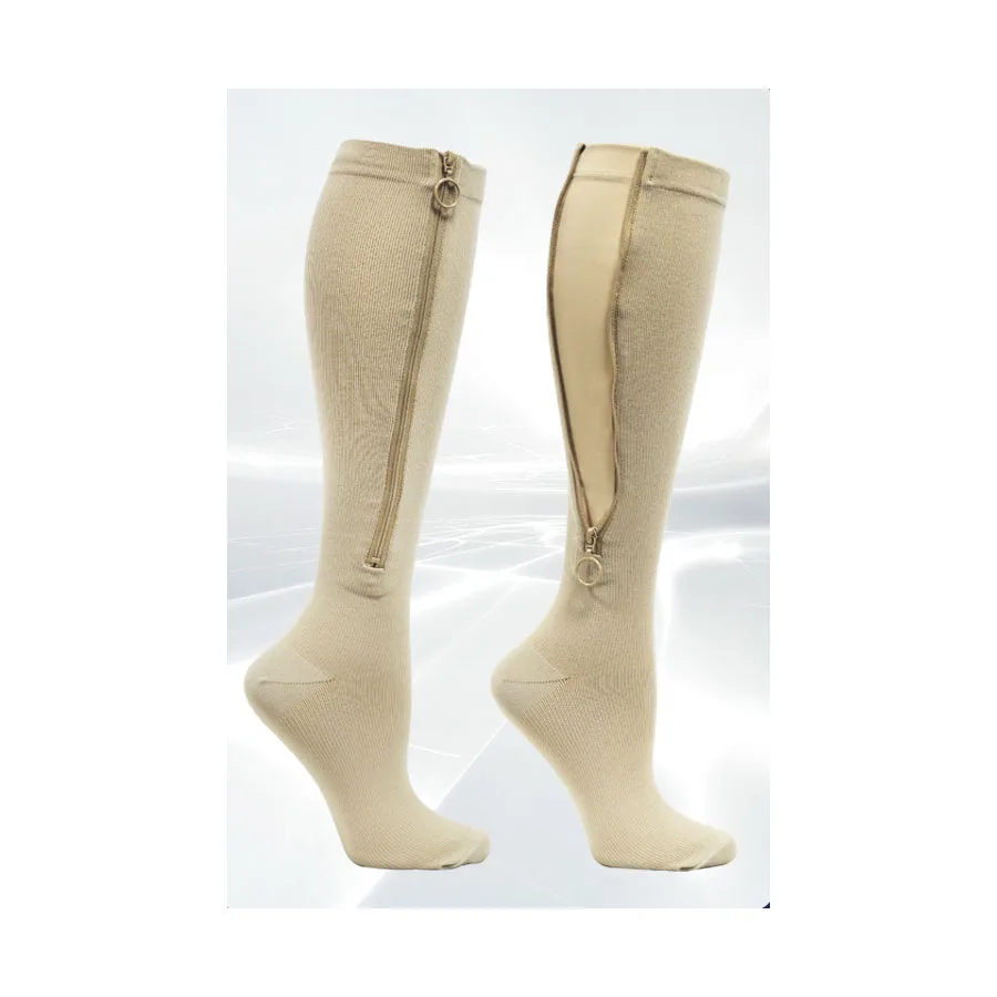 Compression Stockings Zipper Compression sockCopper Compression Sock  With Zip Chaussette De Compression Medias De Compresion