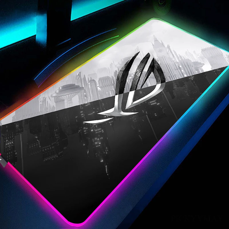 Большой коврик для мыши RGB XXL игровой светодиодный геймерский ASUS большой