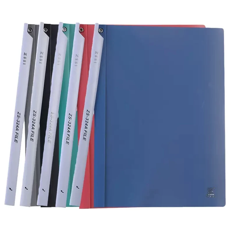 

5/10/20 Pcs A4 File Folder Transparent Candy Color Clipboard Draw Rod Test Paper Resume Thickened Clip Plastic School Supplies