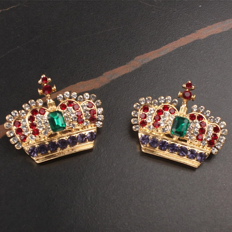 Женская брошь в виде короны цвет ассортименте