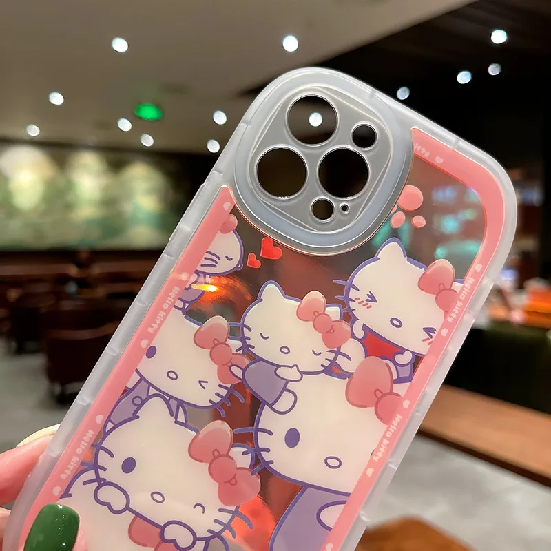 Kawaii Sanrio Iphone чехол Hello Kittys Cinnamoroll аниме силиконовый для телефона Iphone11 12 13 Xr Pro Max