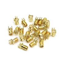 10pc electronic product 1 6mm sma female jack solder nut edge pcb clip straight mount gold plated rf connector receptacle solder