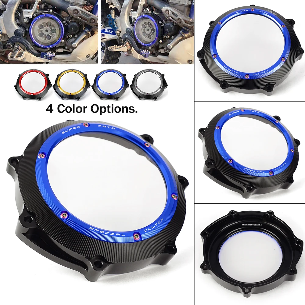 

Engine Cover Motorcycle Transparent Guard Protector Clear Clutch Cover for Yamaha YZ450F WR450F YZ WR 450F
