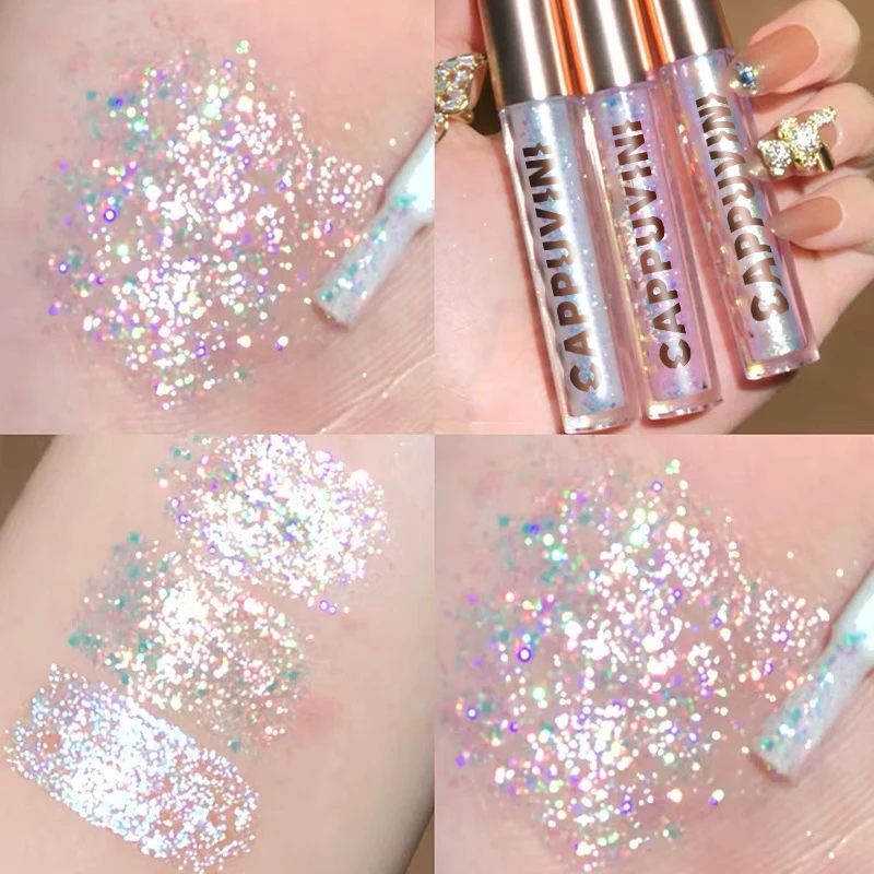 

6 Colors Liquid Eyeshadow Glitter Quick-drying Eye Shadow Lasting Not Easy To Fall Off Shadows Shimmer Eyeliner Cosmetic Makeup