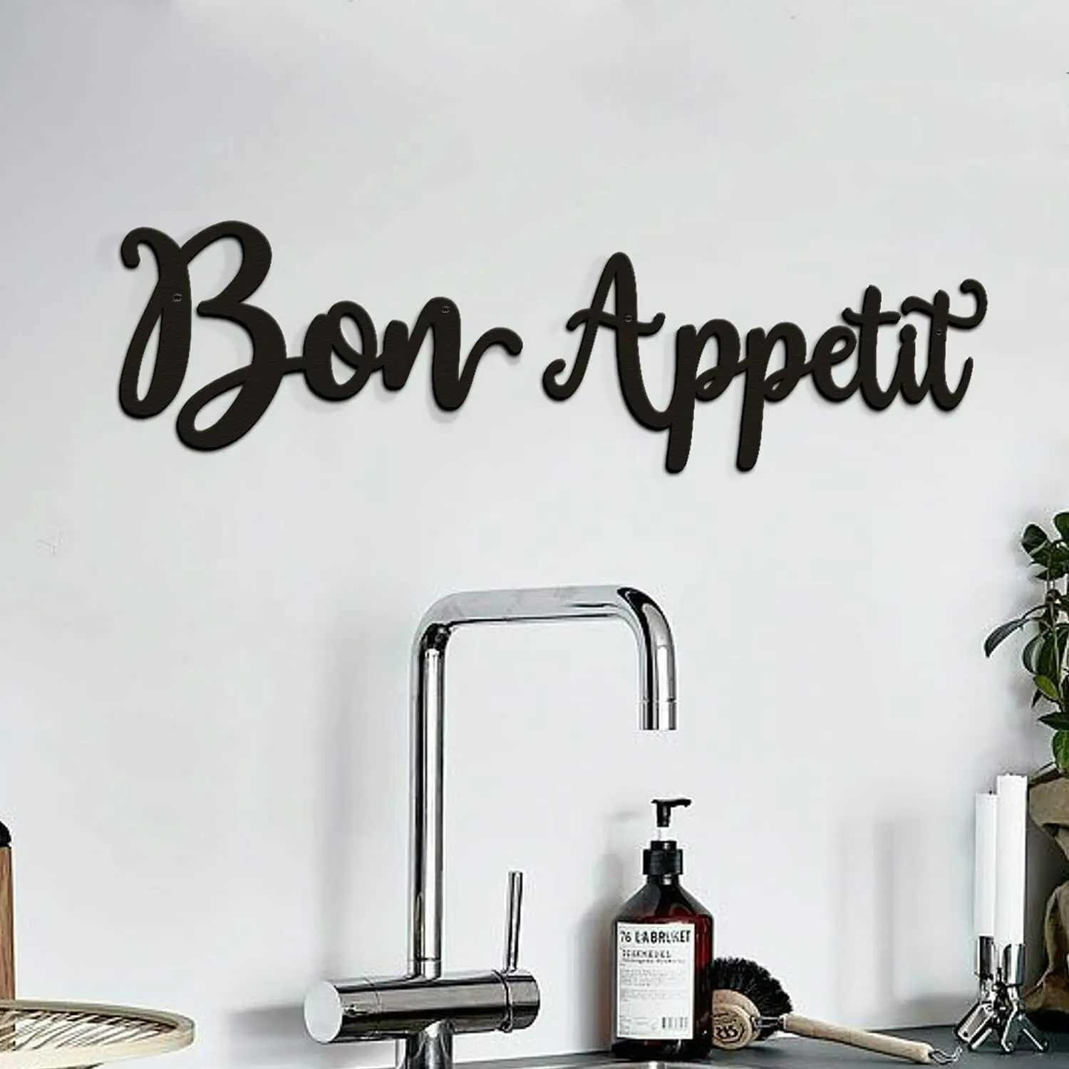 

Bon Appetit Wall Decor Bon Appetit Metal Wall Sign Farmhouse Vintage Sheet Metal Kitchen Wall Art Large Decorative Letters