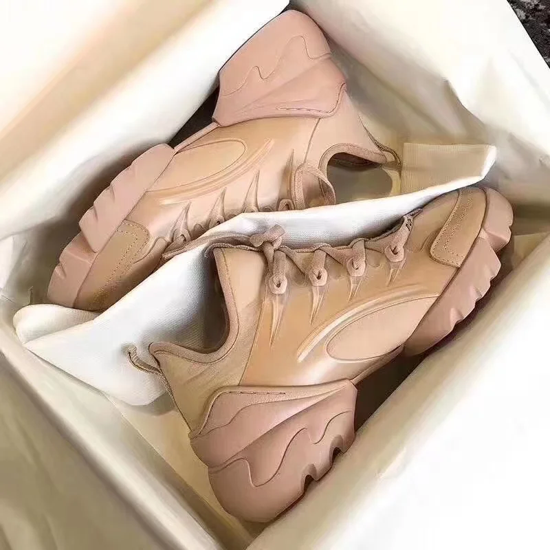 Versatile casual women's shoes Luxury quality celebrity with the same height casual shoes Heightened thick soled dad shoes