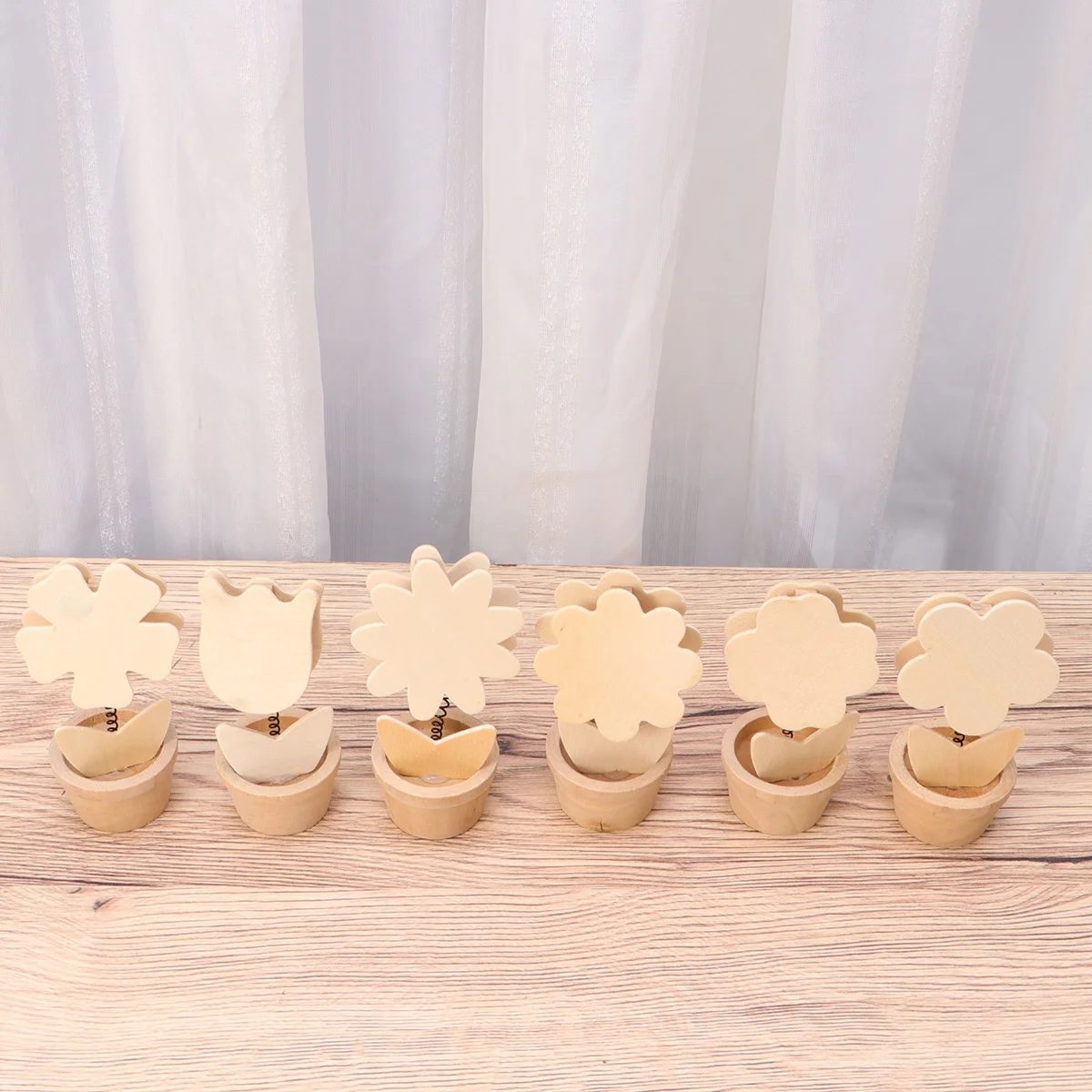 

6 шт., деревянный цветочный горшок