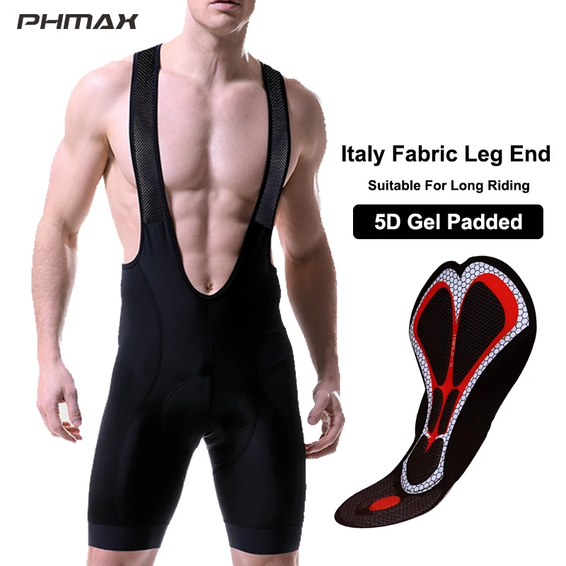 

PHMAX Cycling Bib Shorts Men Summer Primary Mountain Bike Shorts With 5cm Anti-slip Webbing 5D Gel Padded Sports Cycling Tights