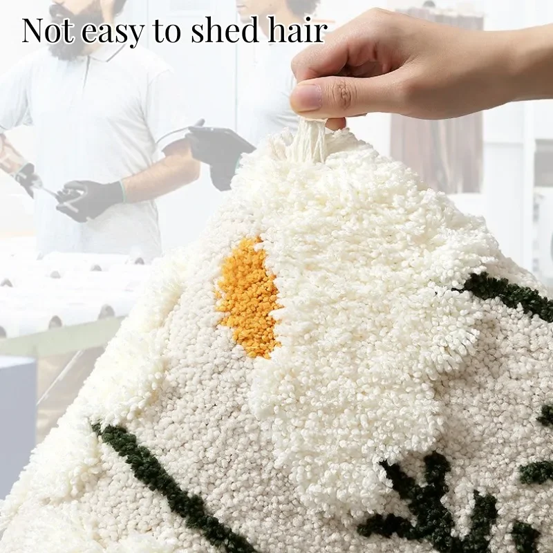 3D Флокированный ковер с цветами высококачественный пушистый мягкий коврик для