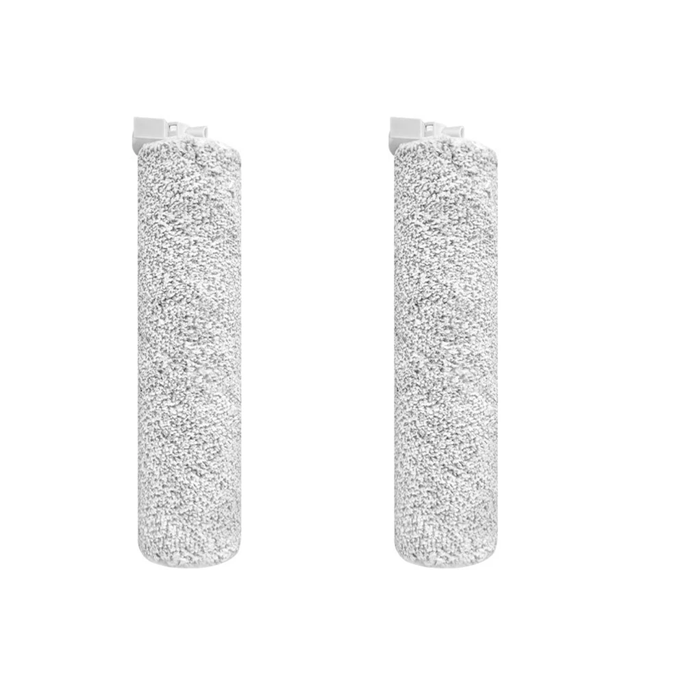 

2pcs Vacuum Cleaner Main Brush Roller Wet/ Dry Plush Brush For Mijia / Shunzao H100 PRO High Temperature Scrubber Accessories