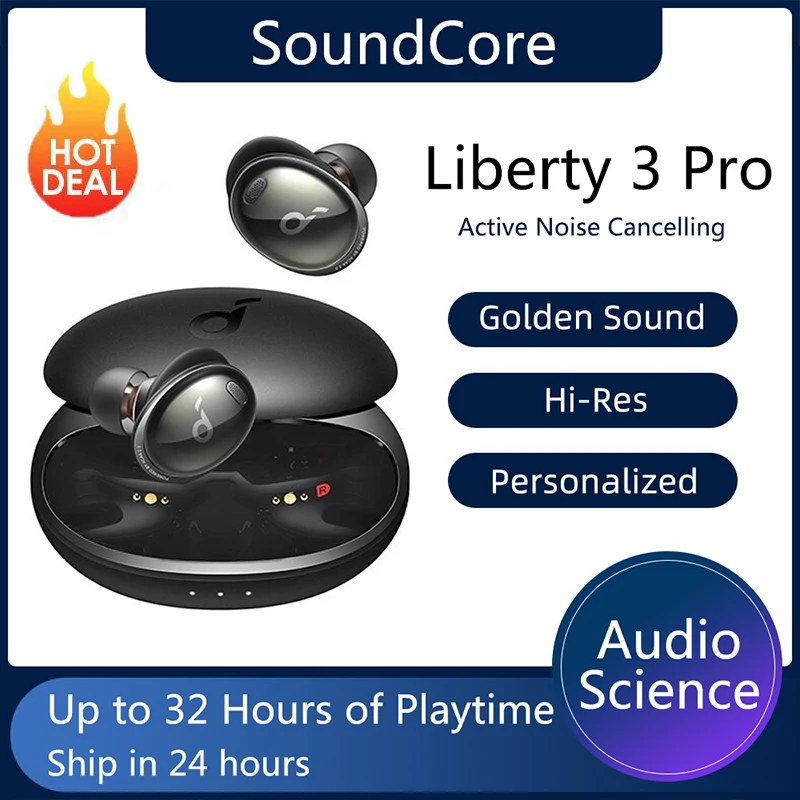 

New Soundcore Liberty 3 Pro TWS Bluetooth Earphone True Wireless Earbuds ANC with ACAA 2.0 Hi-Res Audio 6 Mics for Call Headset