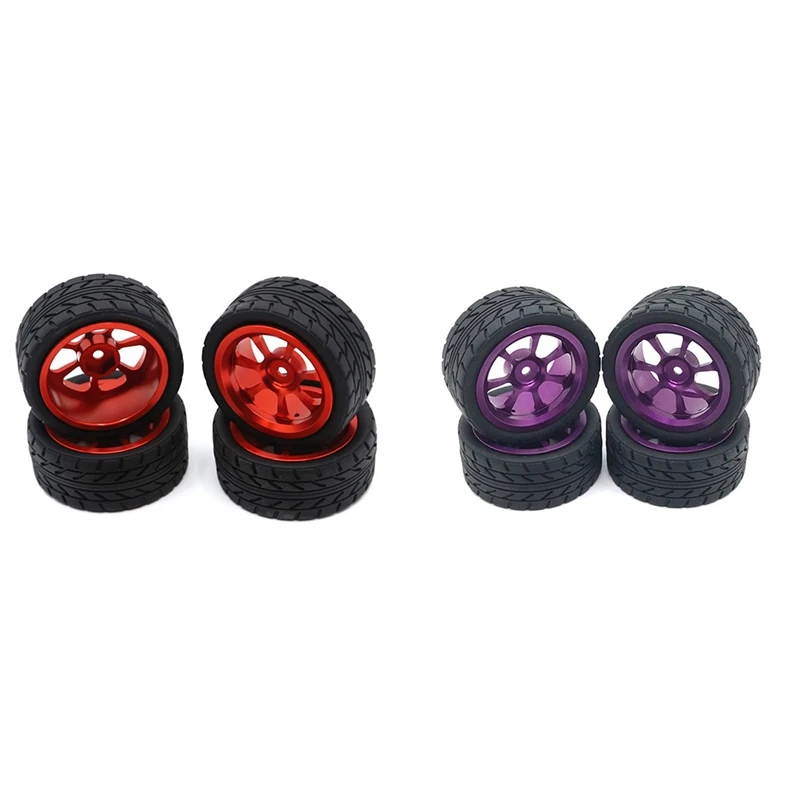 

8 шт., 65 мм, металлические резиновые шины для Wltoys 144001 A959