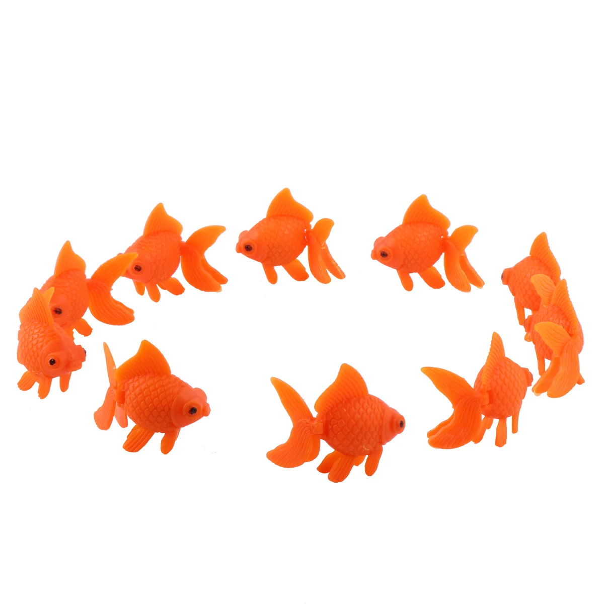 

10 Artificial Goldfish Realistic Floating Tropical Figure for Tank Aquarium Decor Ornament